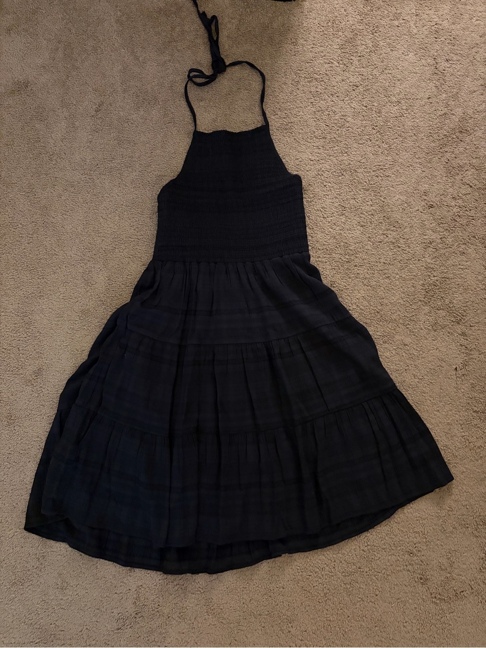 Women’s Halter Tiered Dress in Black